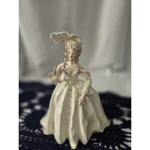 As‎ Is Vintage Florence Ceramics "Vivian" Lady Figurine White Dress 1950's